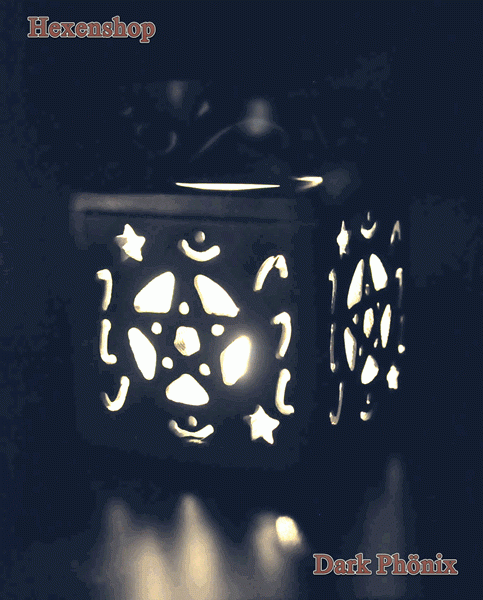 Hexenshop Dark Phönix Duftlampe Speckstein Pentagramm